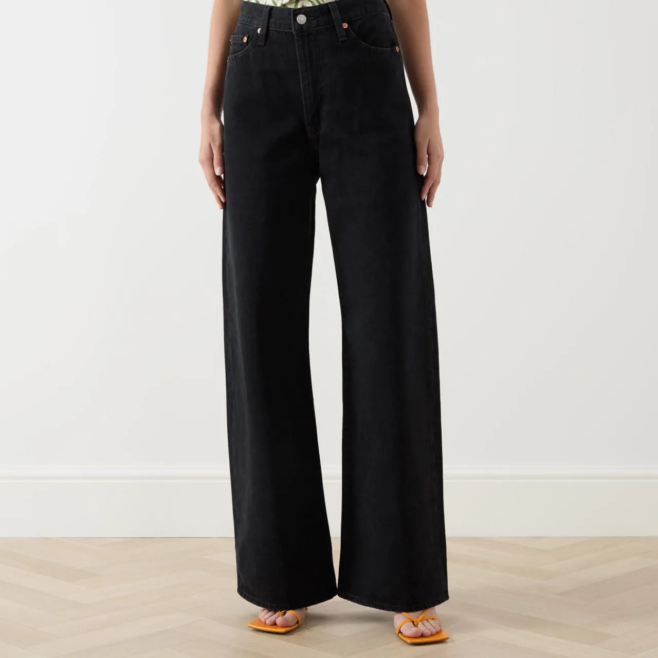 Hot Ribcage Wide Leg Jeans Women Denim