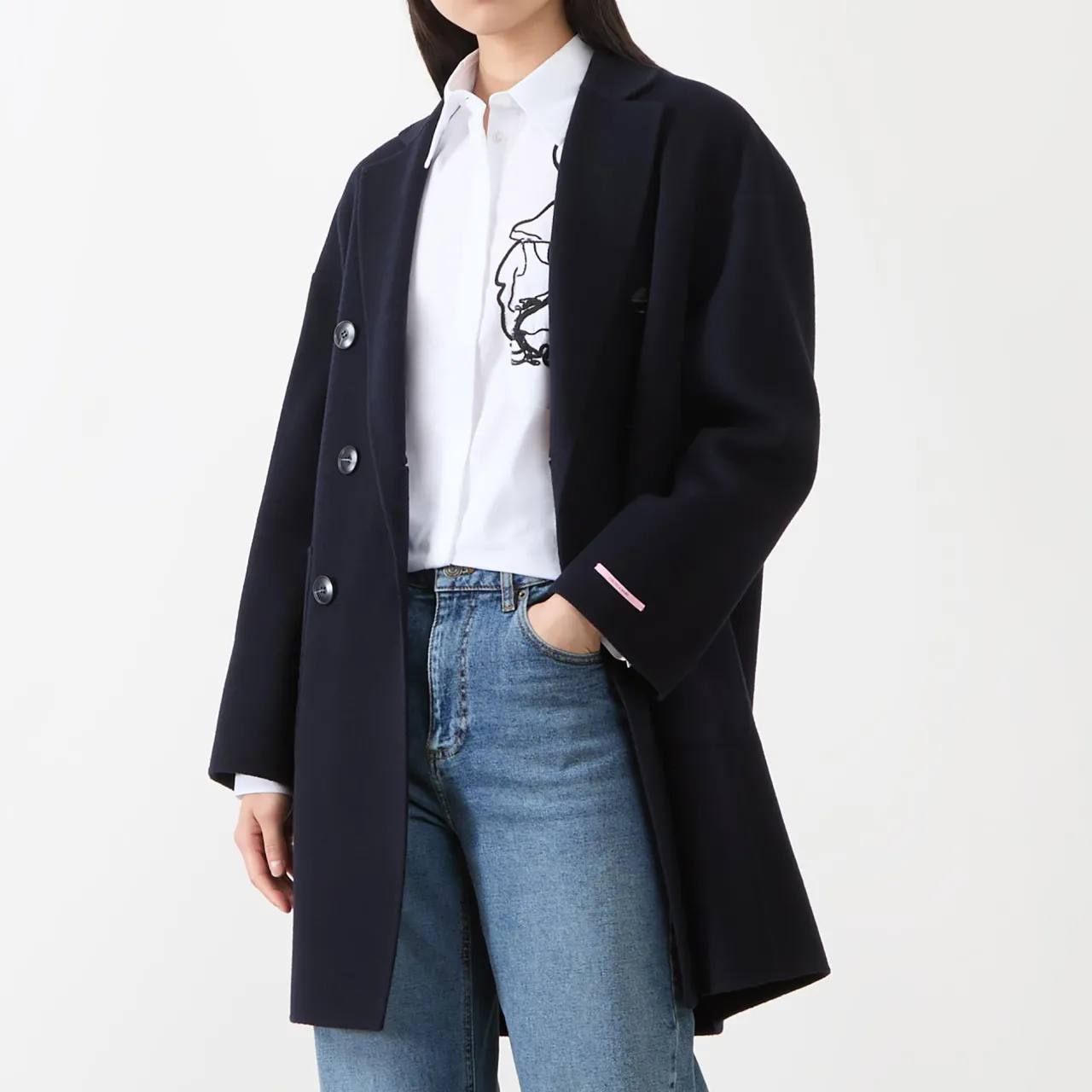 Hot Riccardo Double-Breasted Coat Women Coats & Jackets