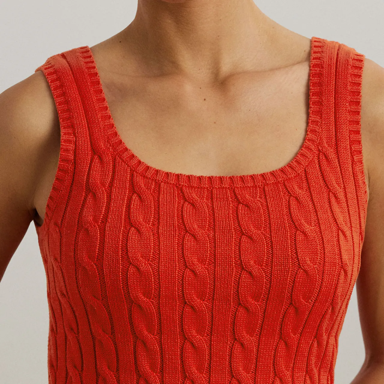 Outlet Riduan Cable Knit Tank Top Women Tops