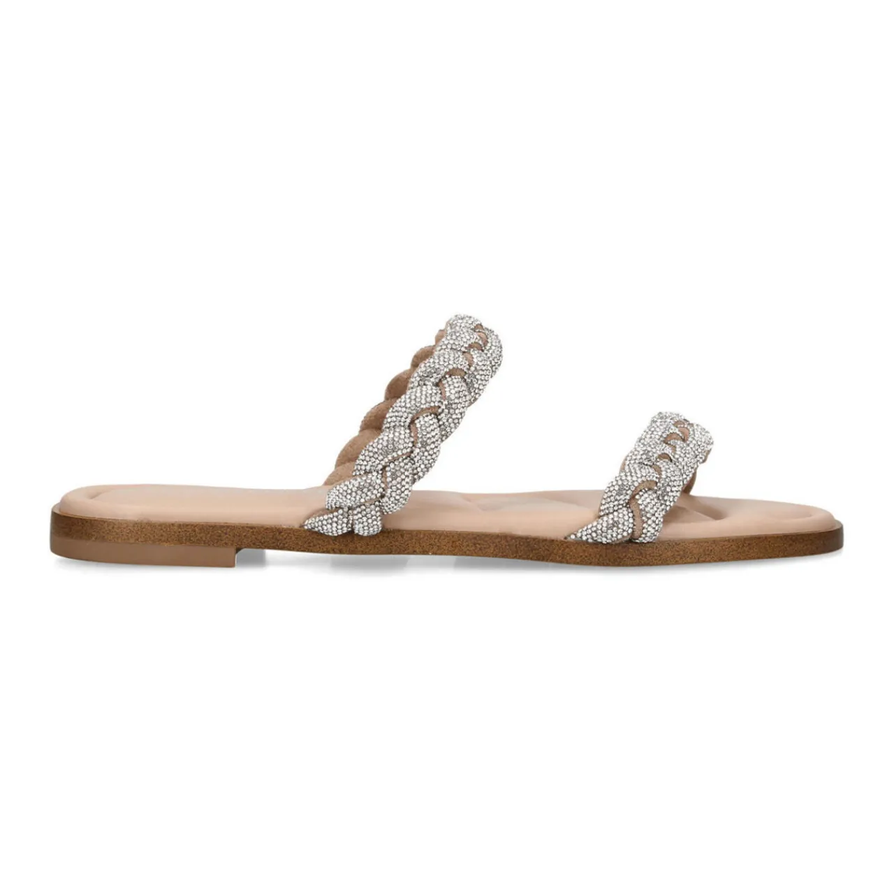 New Riley Crystal-Embellished Flat Sandals Women Sandals