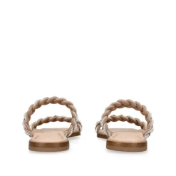 New Riley Crystal-Embellished Flat Sandals Women Sandals