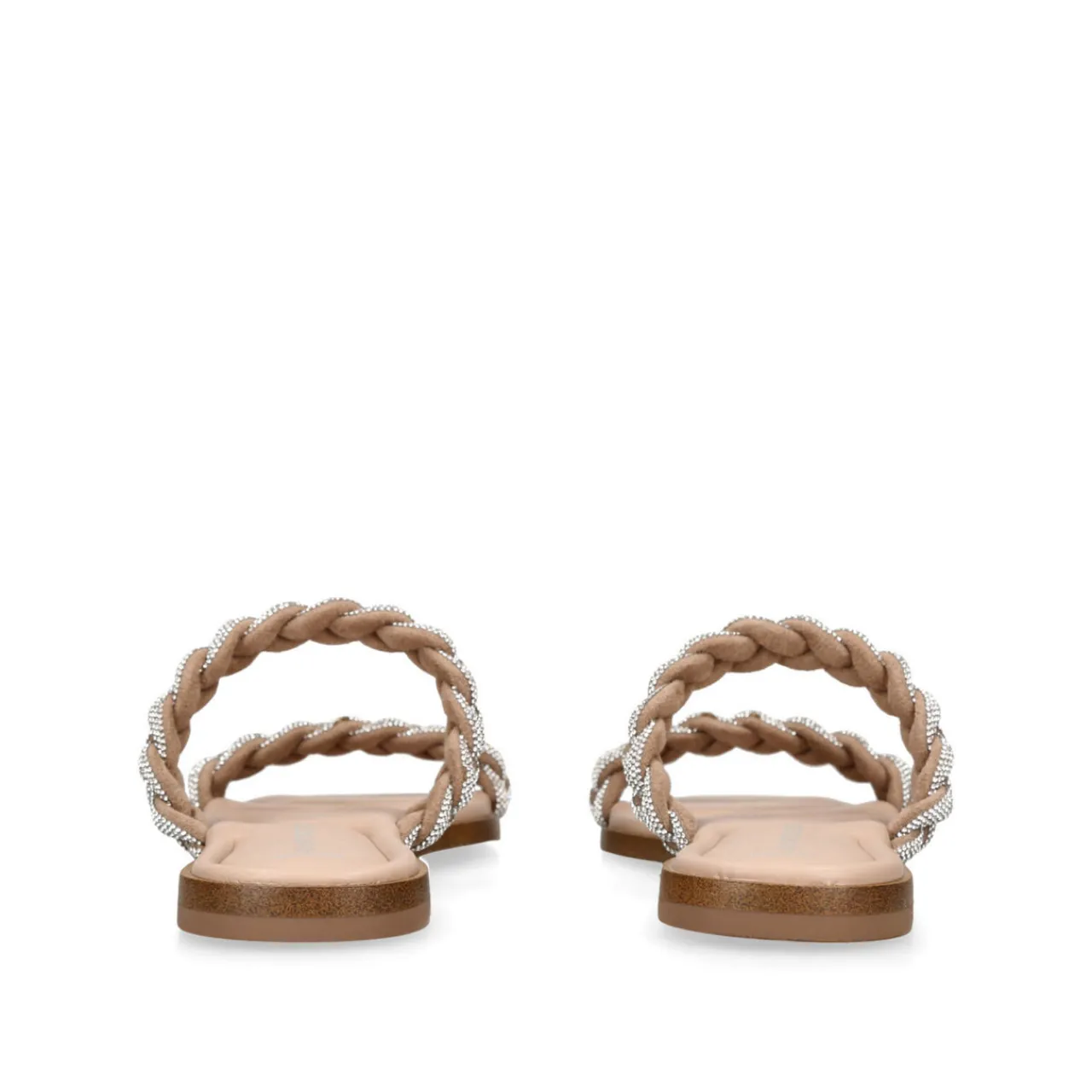 New Riley Crystal-Embellished Flat Sandals Women Sandals