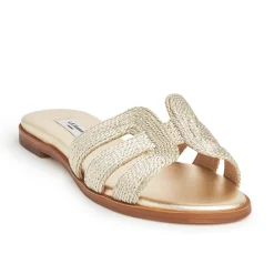 Best Riley Gold Lurex Flat Mules Women Sandals