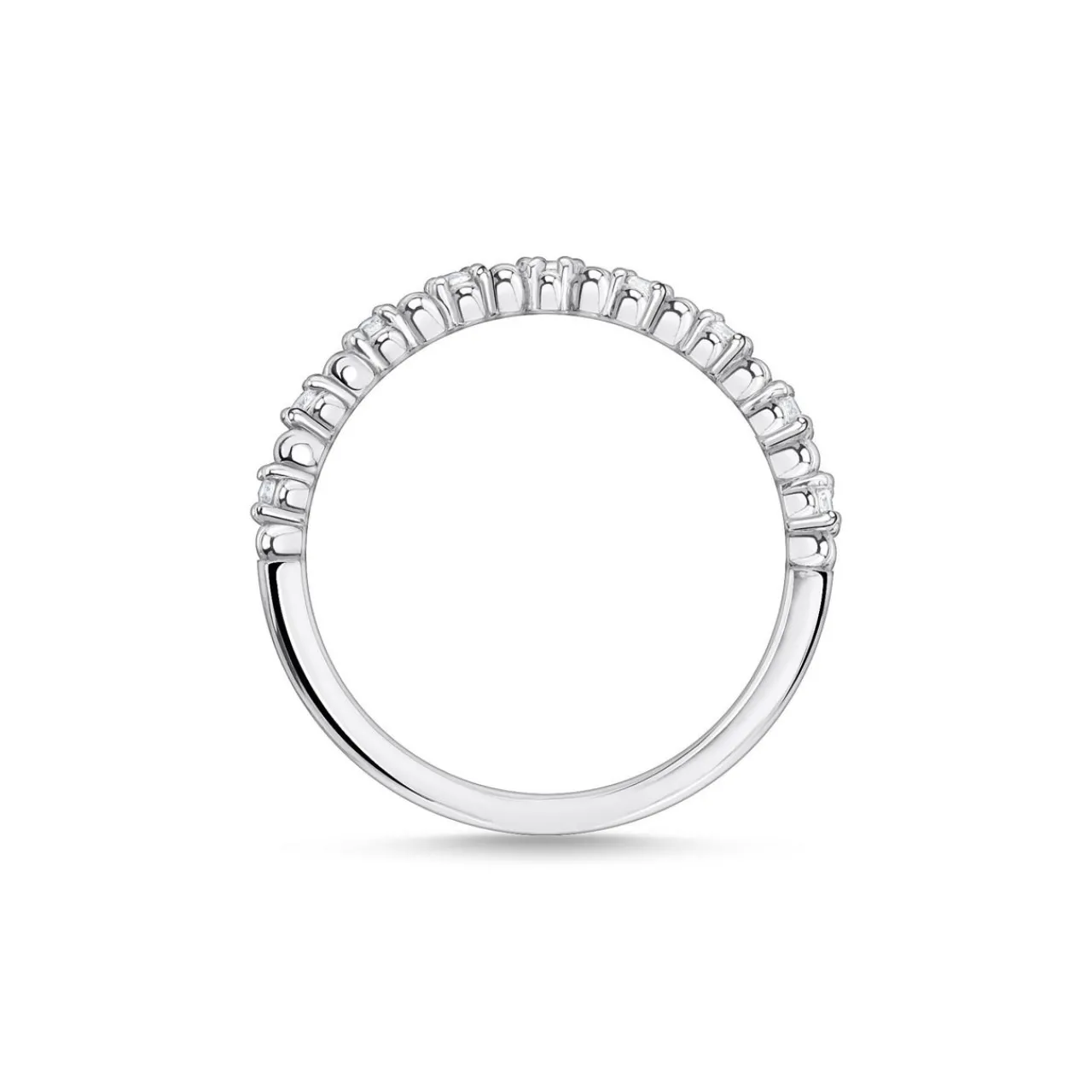 Discount Ring Dots With White Stones Silver Women Rings