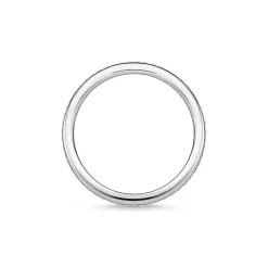 Ring Double White Stones Silver Women Rings