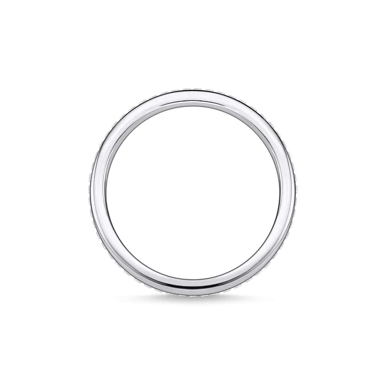 Ring Double White Stones Silver Women Rings