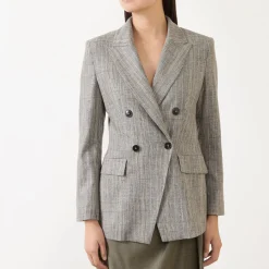 Hot Rob Double-Breasted Blazer Women Coats & Jackets