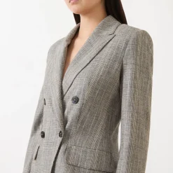 Hot Rob Double-Breasted Blazer Women Coats & Jackets