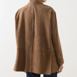 Sale RolandaSingle-Breasted Suede Blazer Women Coats & Jackets