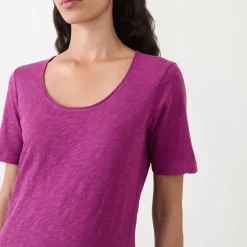 Clearance Rolled Slub T-Shirt Women Tops