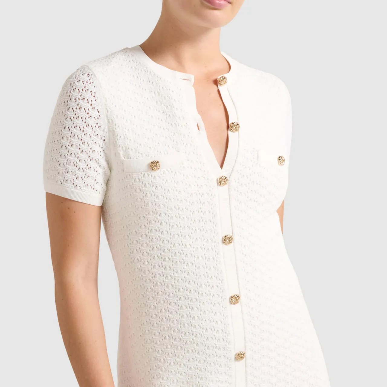 Hot Rosa Stitch Knitted Mini Dress Women Dresses