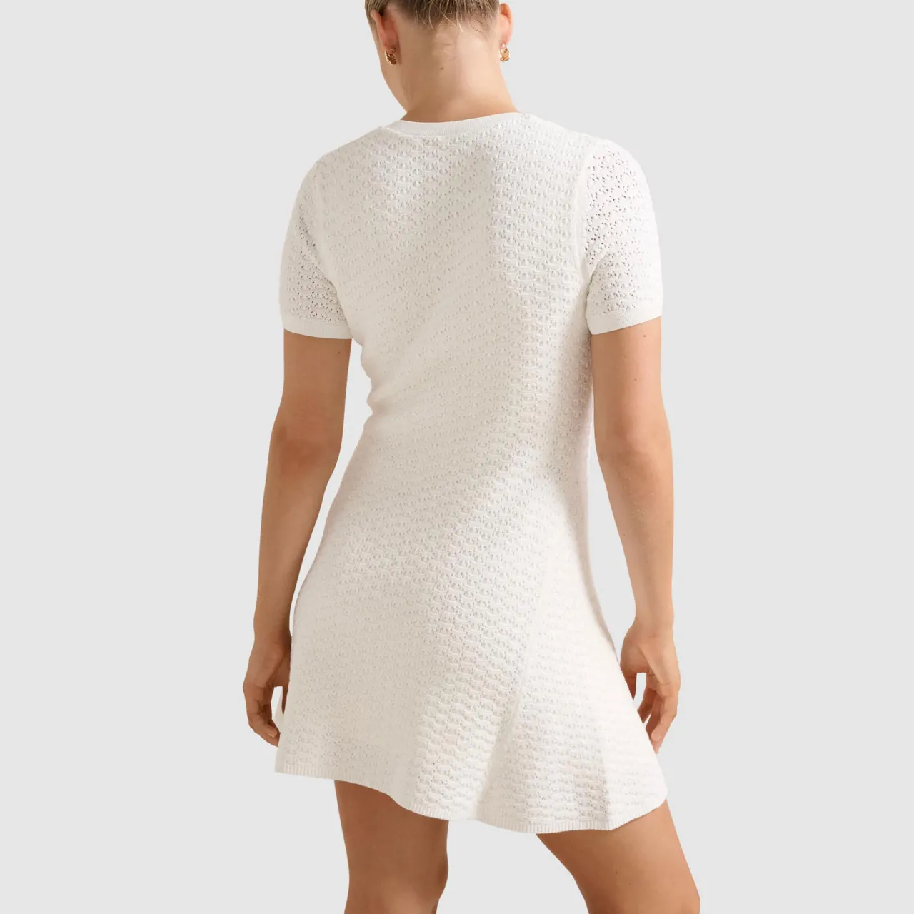 Hot Rosa Stitch Knitted Mini Dress Women Dresses