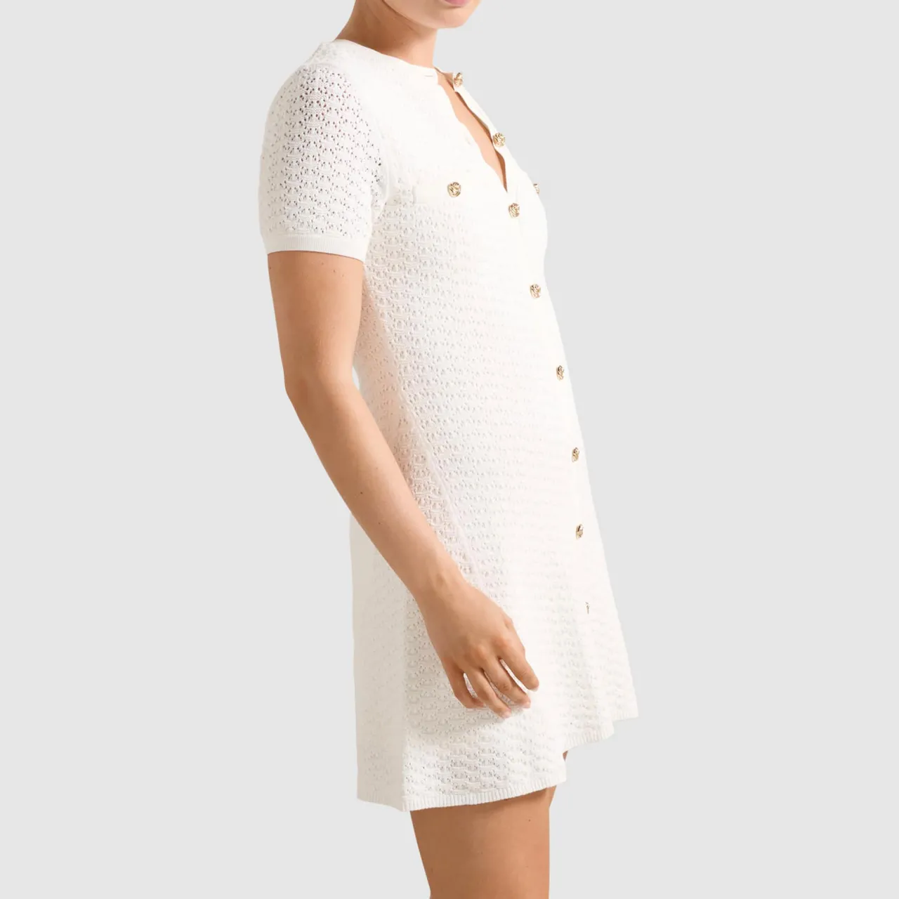 Hot Rosa Stitch Knitted Mini Dress Women Dresses