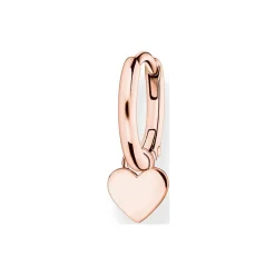 Discount Rose Gold Single Hoop Heart Pendant Earring Women Earrings