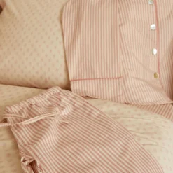 Best Rose Stripe Pyjamas Women Sleepwear