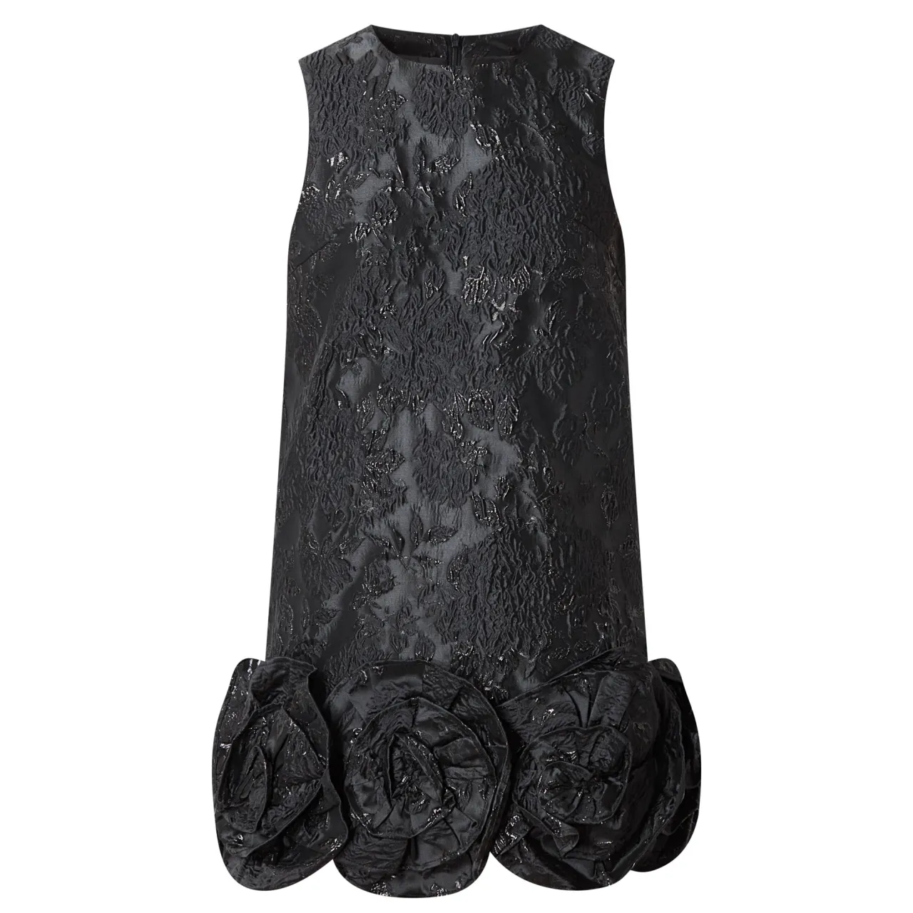 Sale Rosette Floral Jacquard Mini Dress Women Dresses