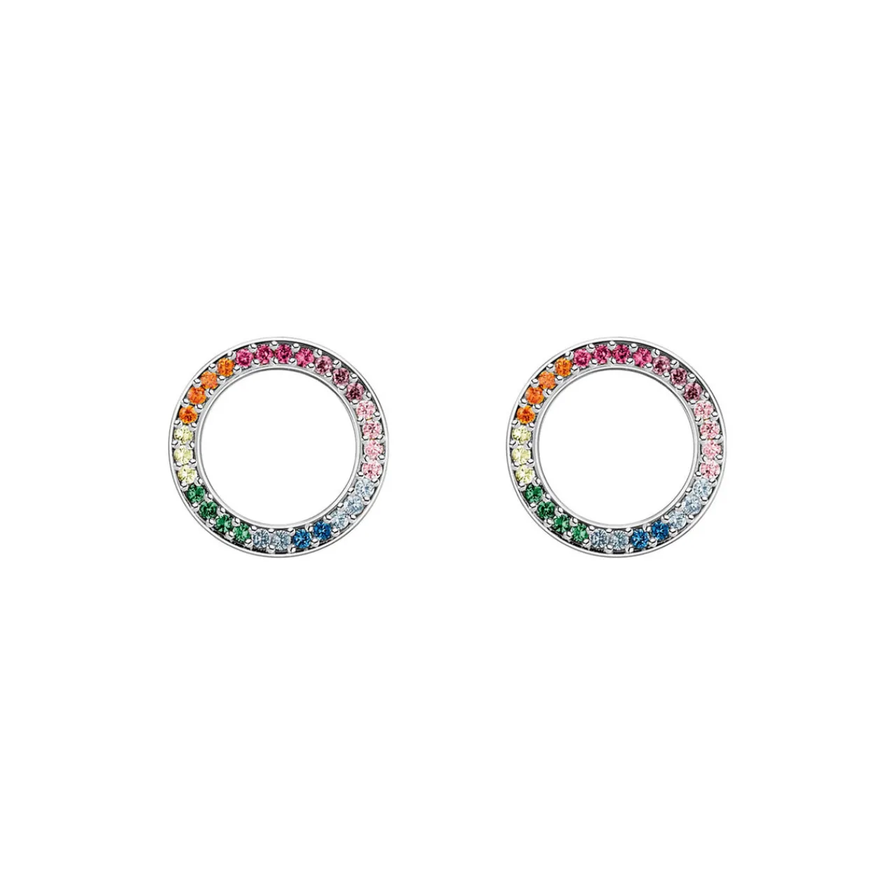 Online Round Rainbow Stud Earrings Women Earrings
