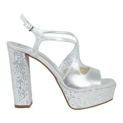 Discount Royalty Suede Glitter Block Heels Women Heels