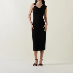 Ruched Embellished Dress Women Dresses