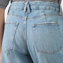 Discount 90s Cropped Straight Leg Jeans Women Denim