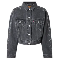 90s Stud Embellished Denim Jacket Women Coats & Jackets