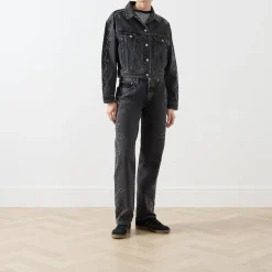90s Stud Embellished Denim Jacket Women Coats & Jackets
