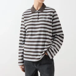 Hot Sadover Striped Polo Shirt Women Tops