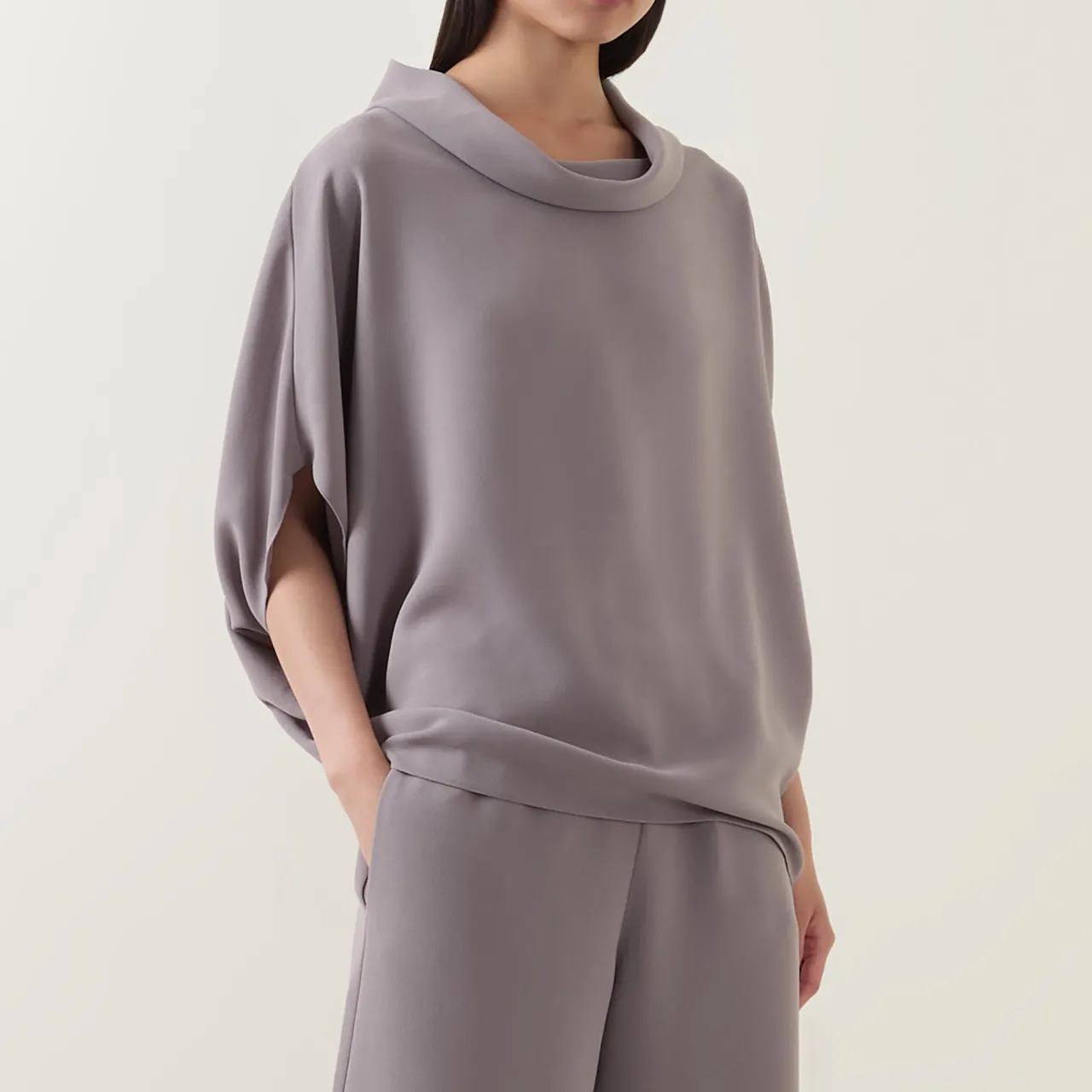 Sage Cowl Blouse Women Tops