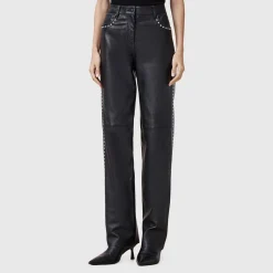 Best Saige Studded Leather Trousers Women Trousers & Shorts