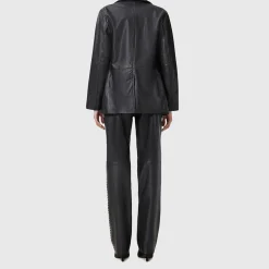 Best Saige Studded Leather Trousers Women Trousers & Shorts