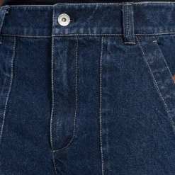 Best Sailor Wide-Leg Cropped Denim Trousers Women Denim