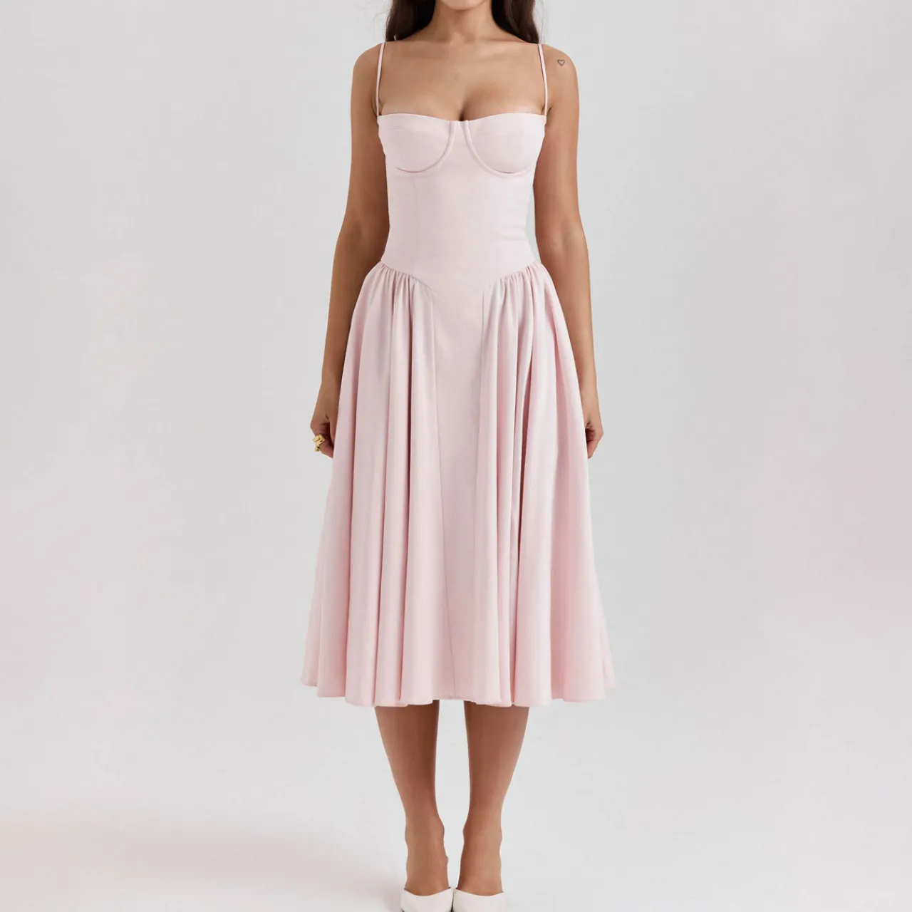Samaria Twill Corset Dress Women Dresses