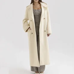 Clearance Sander Double-Breasted Coat Women Coats & Jackets