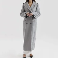 New Sander Double-Breasted Coat Women Coats & Jackets