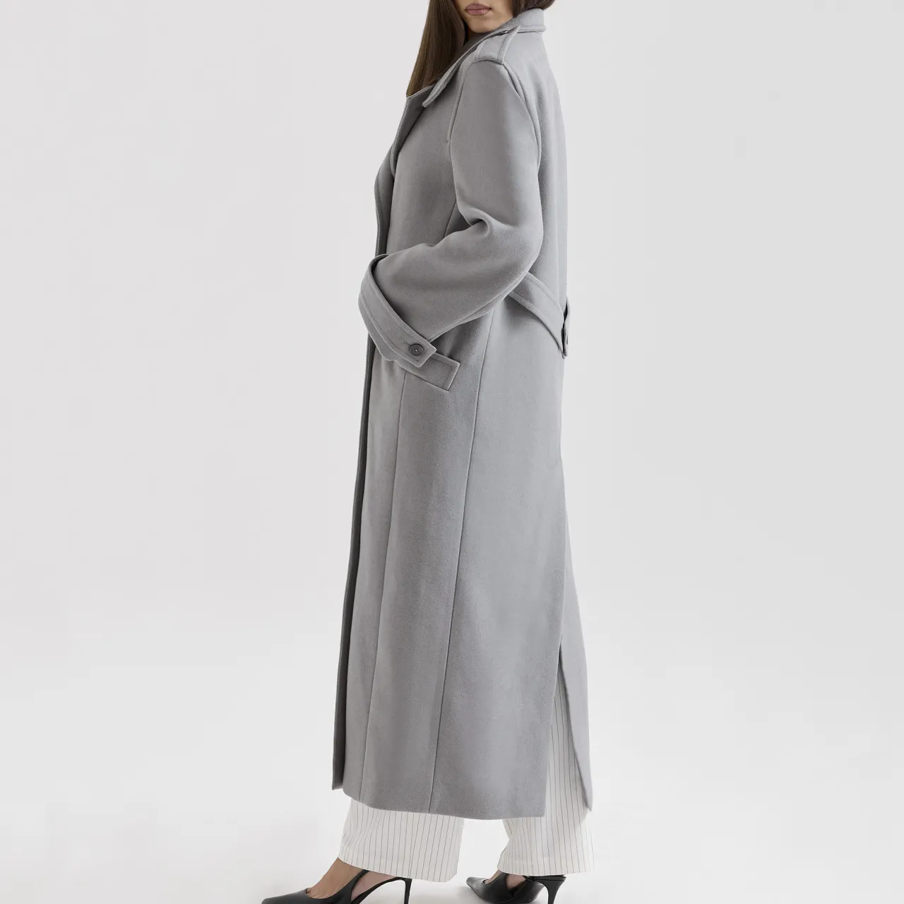 New Sander Double-Breasted Coat Women Coats & Jackets
