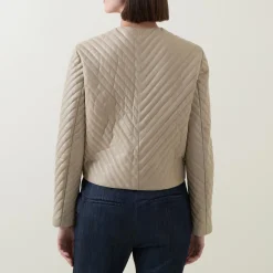Online Sandru Double-Breasted Leather Jacket Women Coats & Jackets