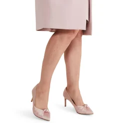 Satin Knot Front Courts Women Heels