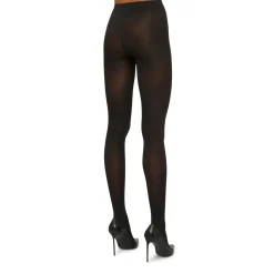 Satin Opaque Tights Black Women Hosiery