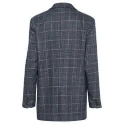 Outlet Sava Check Print Double-Breasted Blazer Women Coats & Jackets