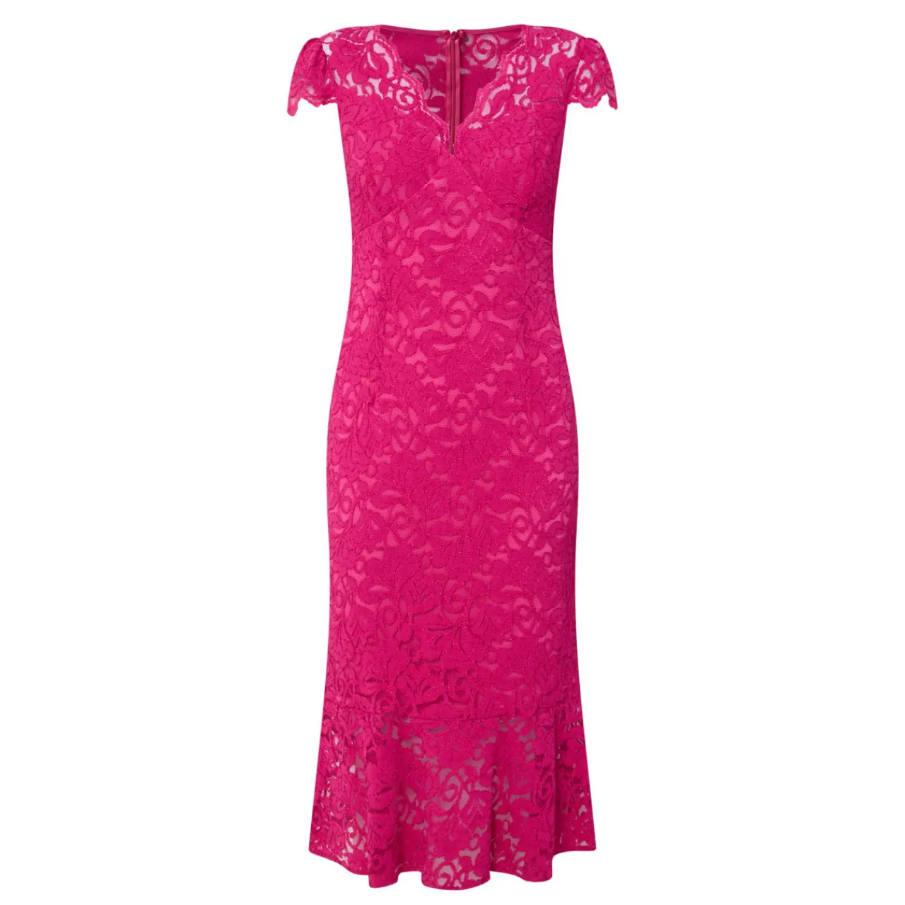 Outlet Scalloped Lace Dress Women Dresses
