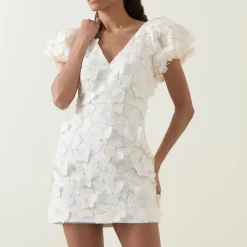 Online Scarlett Butterfly Appliqué Mini Fitted Dress Women Dresses