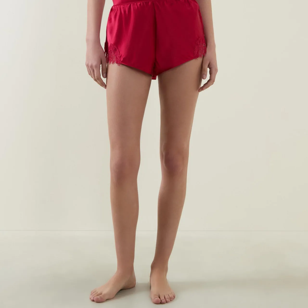 Best Scarlett Lace Silk Shorts Women Sleepwear