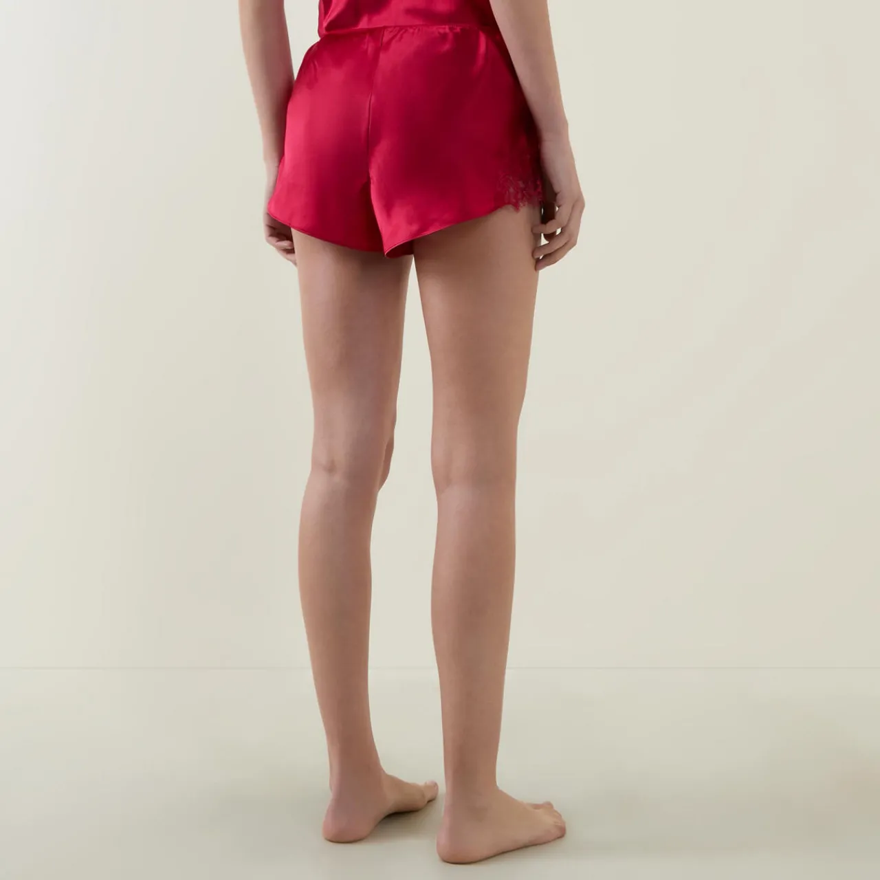 Best Scarlett Lace Silk Shorts Women Sleepwear