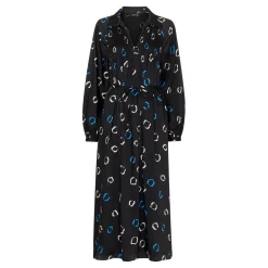 Discount Scattered Hoop-Print Shirt Dress Women Dresses