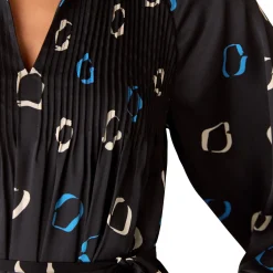 Discount Scattered Hoop-Print Shirt Dress Women Dresses