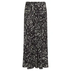 Online Scribble Bouquet Fluted Skirt Women Skirts