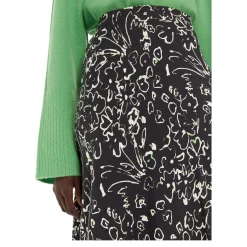 Online Scribble Bouquet Fluted Skirt Women Skirts