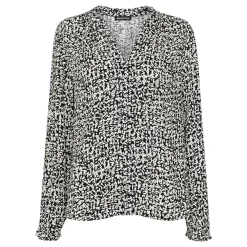 Clearance Scribble Print Blouse Women Tops