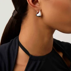 Clearance Sculptural Chubby Dome Small Hoop Earrings Women Earrings