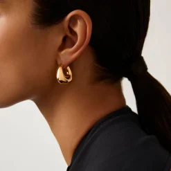 Discount Sculptural Chubby Small Hoop Earrings Women Earrings